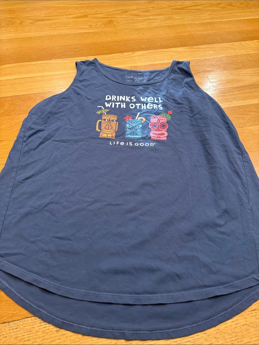 Life is good crusher women’s drinks well with other stank top size xlarge.